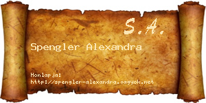 Spengler Alexandra névjegykártya